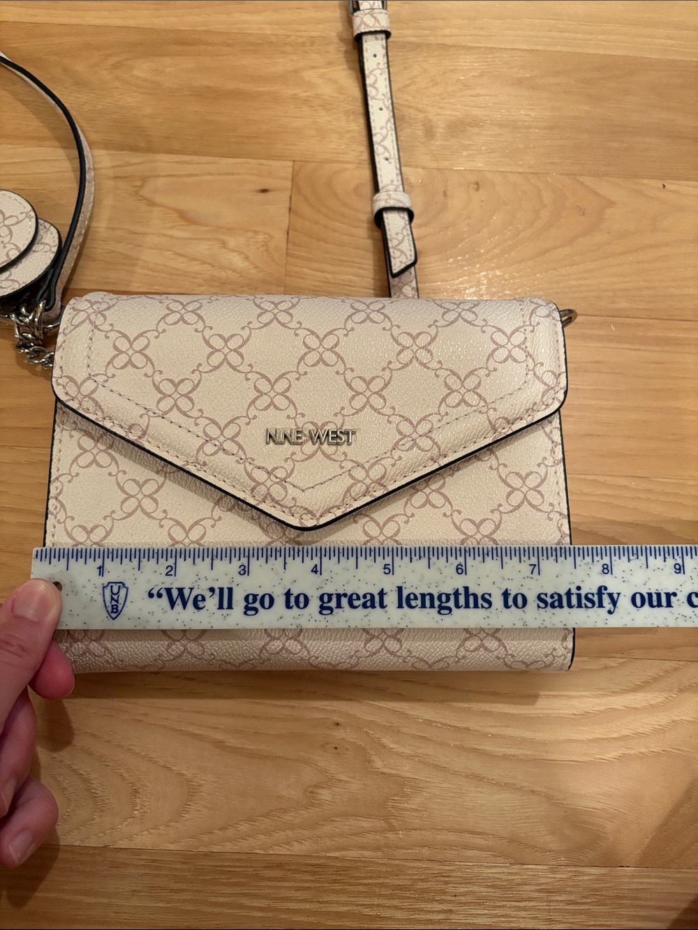 Nine West Cream Patterned Crossbody - Picture 4 of 8